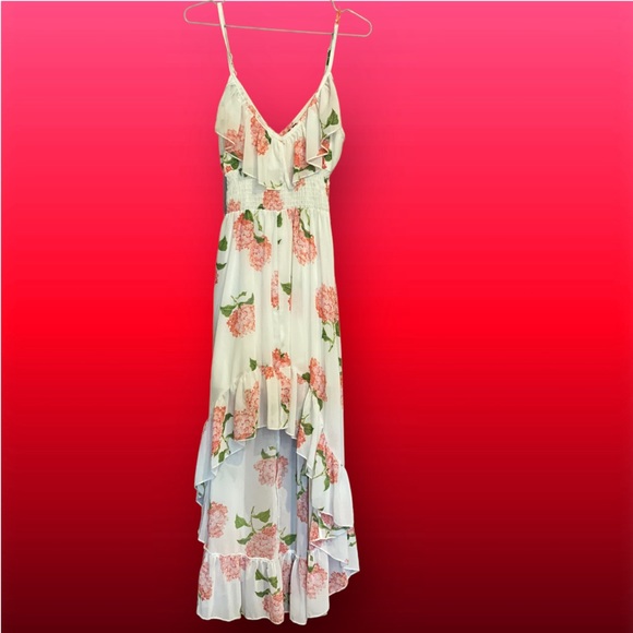 Heart & Soul White Floral High Low Dress XS - Picture 4 of 9